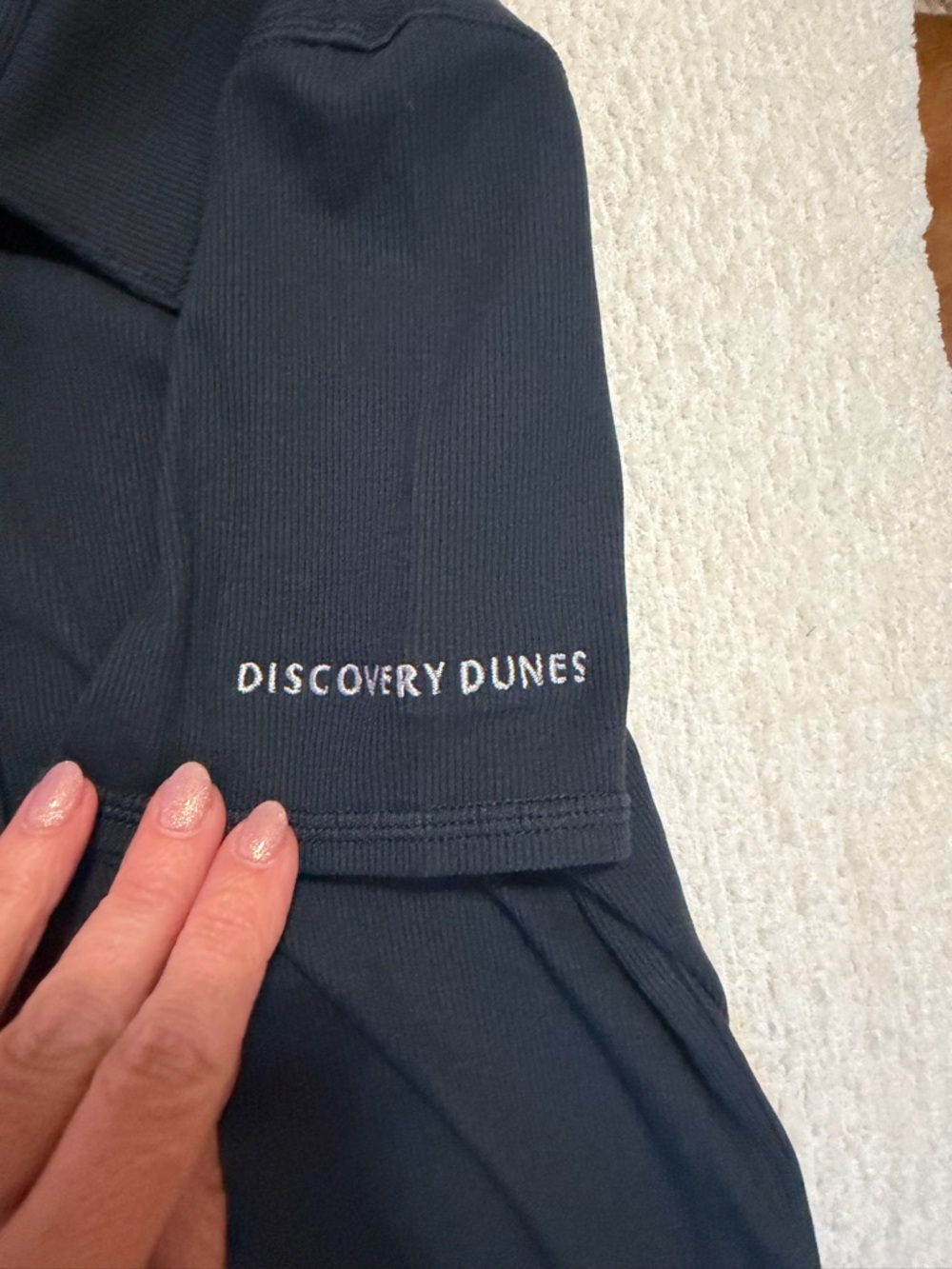 Vuori Navy Blue Women's Button-Down Polo Shirt Discovery Dunes - Picture 4 of 6